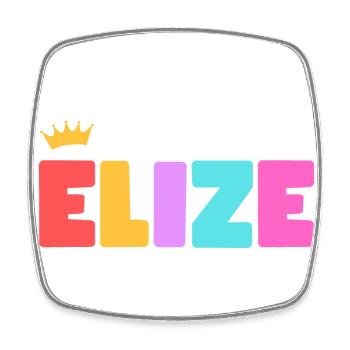 Elize! Customizable - Square fridge magnet - white - Front