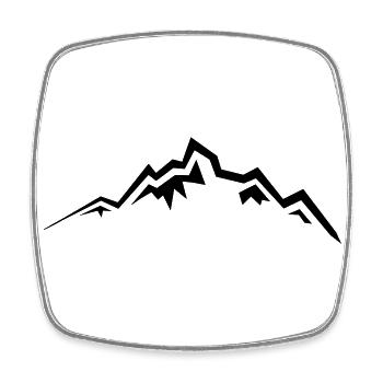 Mountains Mountain Mountains Mountain 18 Drawing area 19 - Square fridge magnet - white - Front