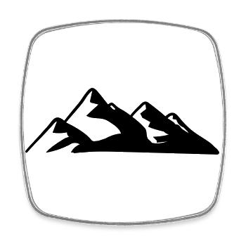 Mountains Mountain Mountains Mountain 02 Drawing area 3 - Square fridge magnet - white - Front