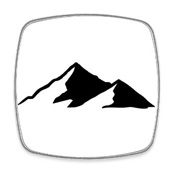 Mountains Mountain Mountains 04 - Square fridge magnet - white - Front