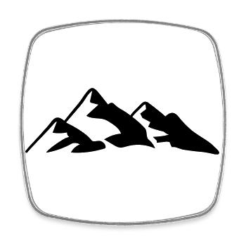 Mountains Mountain Mountains 03 - Square fridge magnet - white - Front