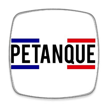 Pétanque Boule Boccia Frankreich Fahne Spieler - Viereckiger Kühlschrankmagnet - Weiß - Vorne