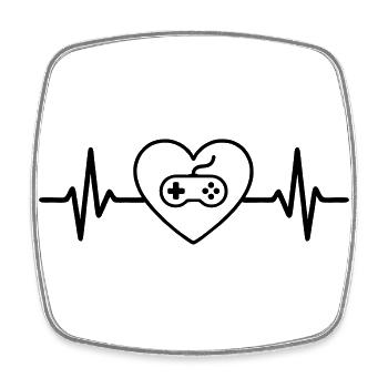 Retro Gamer Love for Gaming Retrogaming Gaming - Square fridge magnet - white - Front