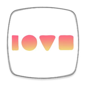 Liebe - Viereckiger Kühlschrankmagnet - Weiß - Vorne