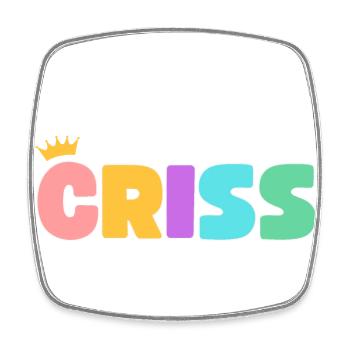 Criss! Customizable - Square fridge magnet - white - Front