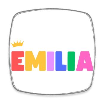 Emilia! Personalisierbar - Viereckiger Kühlschrankmagnet - Weiß - Vorne