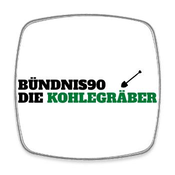 Witze Grüne Die Grünen Habeck Baerbock Kohle Atom - Viereckiger Kühlschrankmagnet - Weiß - Vorne