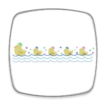 All in a Row - Square fridge magnet - white - Front