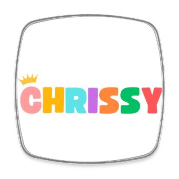 Chrissy! Personnalisable - Magnet carré - blanc - Devant