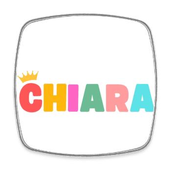 Chiara! Customizable - Square fridge magnet - white - Front