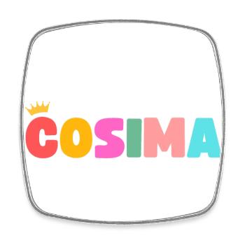 Cosima! Customizable - Square fridge magnet - white - Front