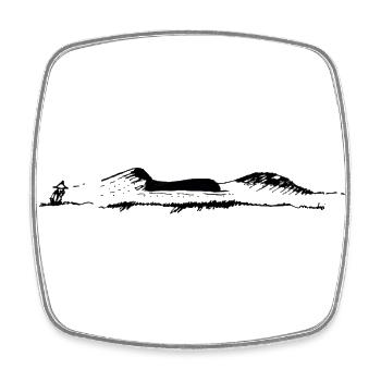 Snufkin - Square fridge magnet - white - Front