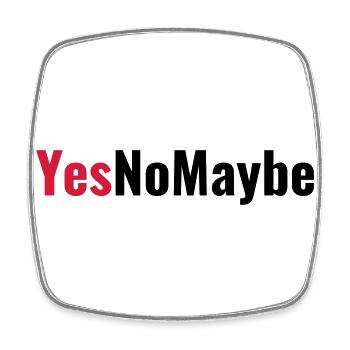 Yes No Maybe Engagement Love Gift - Square fridge magnet - white - Front