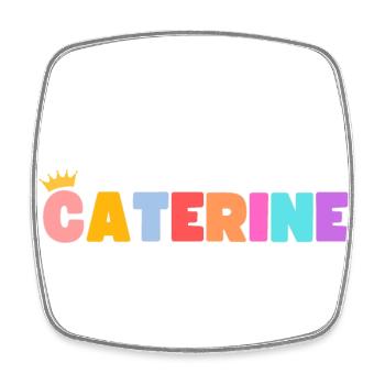 Caterine! Customizable - Square fridge magnet - white - Front