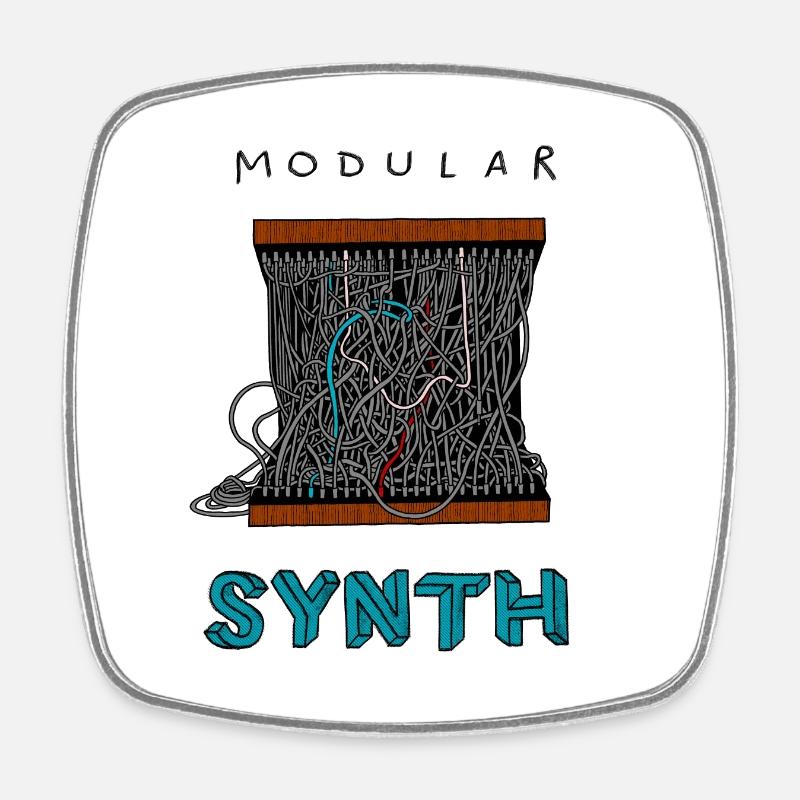 Synthétiseur modulaire - Magnet carré - blanc