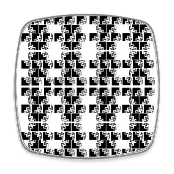 Neuer Stil - Viereckiger Kühlschrankmagnet - Weiß - Vorne