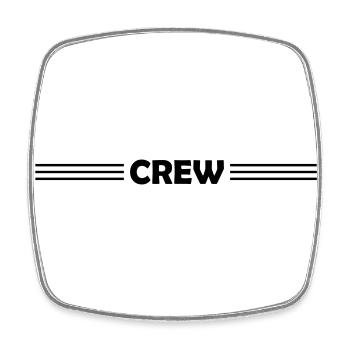 Crew Design - Viereckiger Kühlschrankmagnet - Weiß - Vorne