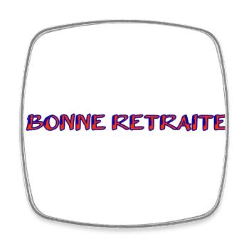 RETRAITE. RETRAITE. RETRAITEE. SENIOR. MAMIE. PAPY - Magnet carré - blanc - Devant