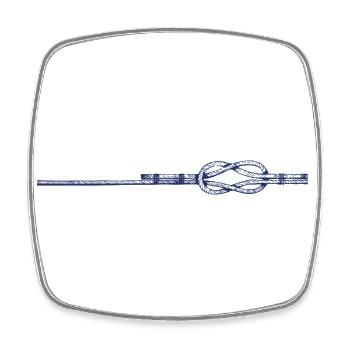 Reef knot - Square fridge magnet - white - Front
