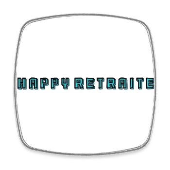 RETIREMENT. RETIREMENT. RETIRED. RETIREMENT - Square fridge magnet - white - Front