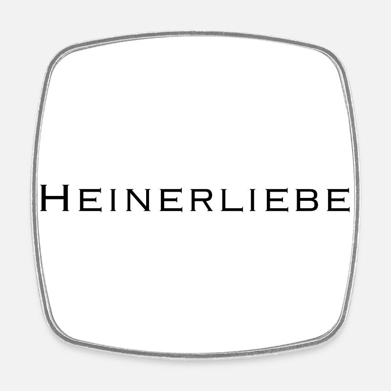 Heinerliebe - Viereckiger Kühlschrankmagnet - Weiß