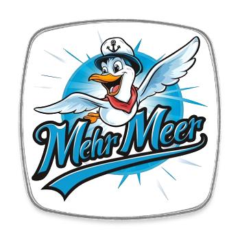 More sea - Square fridge magnet - white - Front