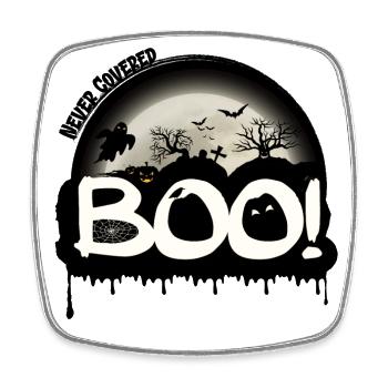 Boo! - Square fridge magnet - white - Front