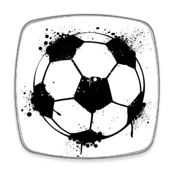 Soccer / Football (Grunge Style) - Square fridge magnet - white - Front