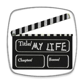 MY SCENE - Square fridge magnet - white - Front