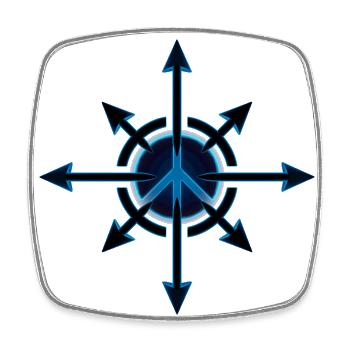 Peace within chaos - Square fridge magnet - white - Front