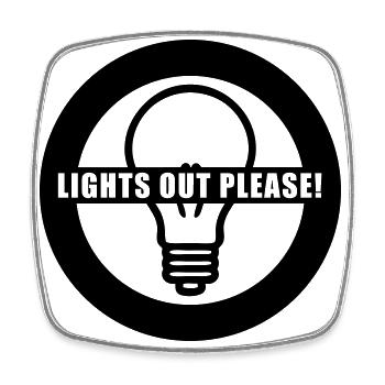 Licht Aus Lampe Ausschalten | FARBE ÄNDERBAR - Viereckiger Kühlschrankmagnet - Weiß - Vorne