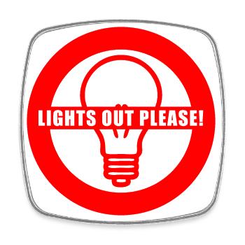 Licht Aus Lampe Aus Licht ausschalten - Viereckiger Kühlschrankmagnet - Weiß - Vorne