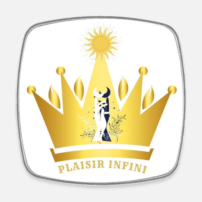 PLAISIR INFINI Couronne Astral Solaire - Magnet carré - blanc