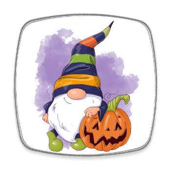 Halloween-Wichtel - Viereckiger Kühlschrankmagnet - Weiß - Vorne