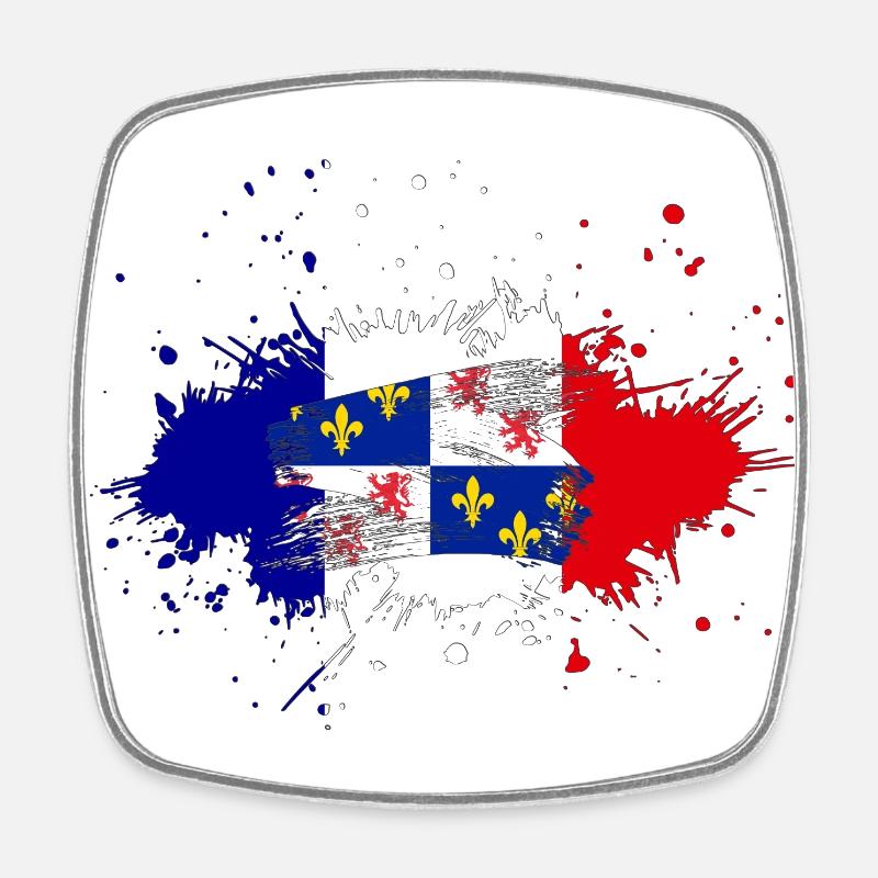 Splash Tricolore Picardie - Magnet carré - blanc
