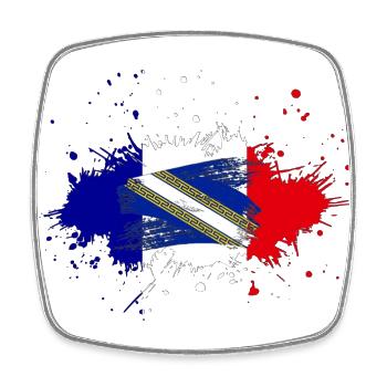 Splash Tricolore Ardenne - Square fridge magnet - white - Front