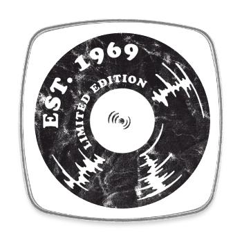 1969 Année de naissance Millésime - Magnet carré - blanc - Devant