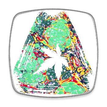 autumn sheet e 240 - Square fridge magnet - white - Front