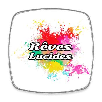 Rêves lucides - Magnet carré - blanc - Devant