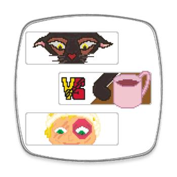 THE CURIOSITY - Square fridge magnet - white - Front