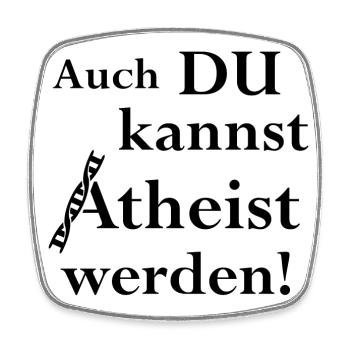Auch du kannst Atheist werden! - Viereckiger Kühlschrankmagnet - Weiß - Vorne