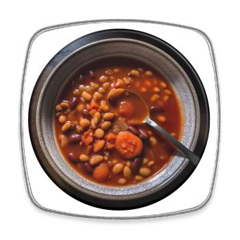 Energy transition? Eating beans for gas production - Square fridge magnet - white - Front