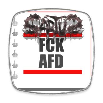 FCK AFD - Square fridge magnet - white - Front