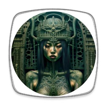 Dark Fairy - Square fridge magnet - white - Front