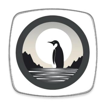 Pingouin - Magnet carré - blanc - Devant