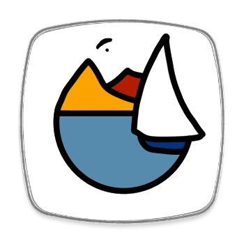 sailing and paragliding - Square fridge magnet - white - Front