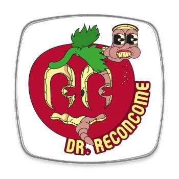 RECONCOME - Magnet carré - blanc - Devant