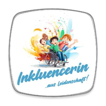 Inkluencerin aus Leidenschaft - Viereckiger Kühlschrankmagnet - Weiß - Vorne