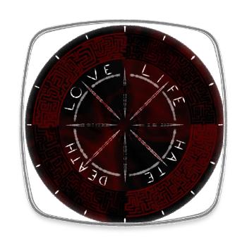 Directions of life - Square fridge magnet - white - Front
