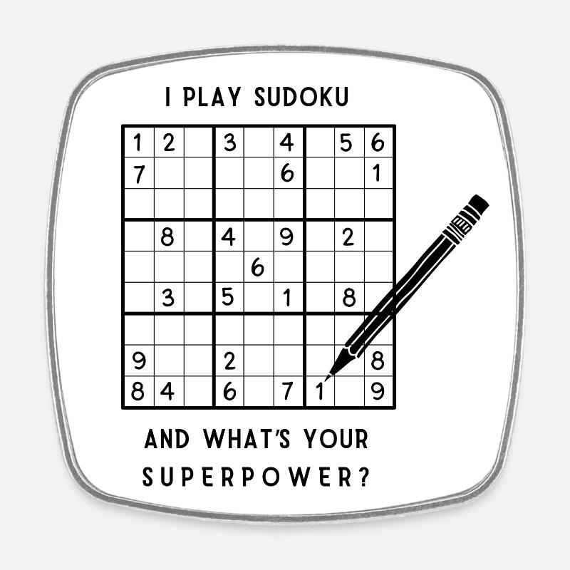 Sudoku - Magnet carré - blanc